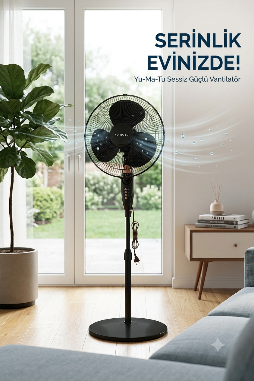 Yumatu 16 inç 40 cm ayakkı fan vantilatör
