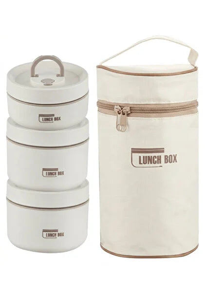 Termal çantalı lunch box 3 lü set