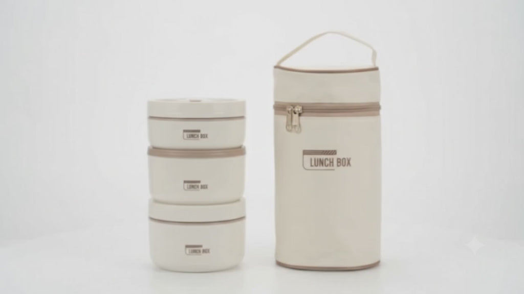 Termal çantalı lunch box 3 lü set